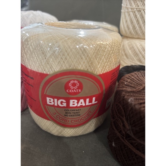Various Lot Of 6 Larger And Four Smaller Balls Of Crochet Yarn Some New, Used - Picture 2 of 10
